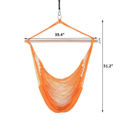 Portable Hammock Chair, Hanging Swing for Outdoor, Garden, Camping, Orange Hammock Swings at Gallery Canada