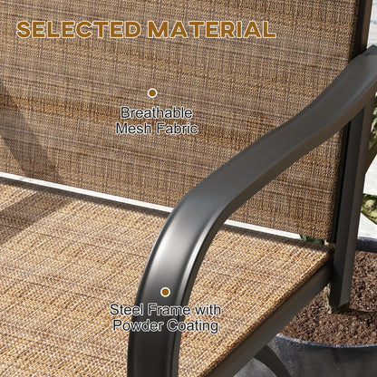 Outdoor Bar Stools, Set of 2, 360° Swivel, 26.8" x 29.5" x 48.4", Brown Bistro Sets at Gallery Canada