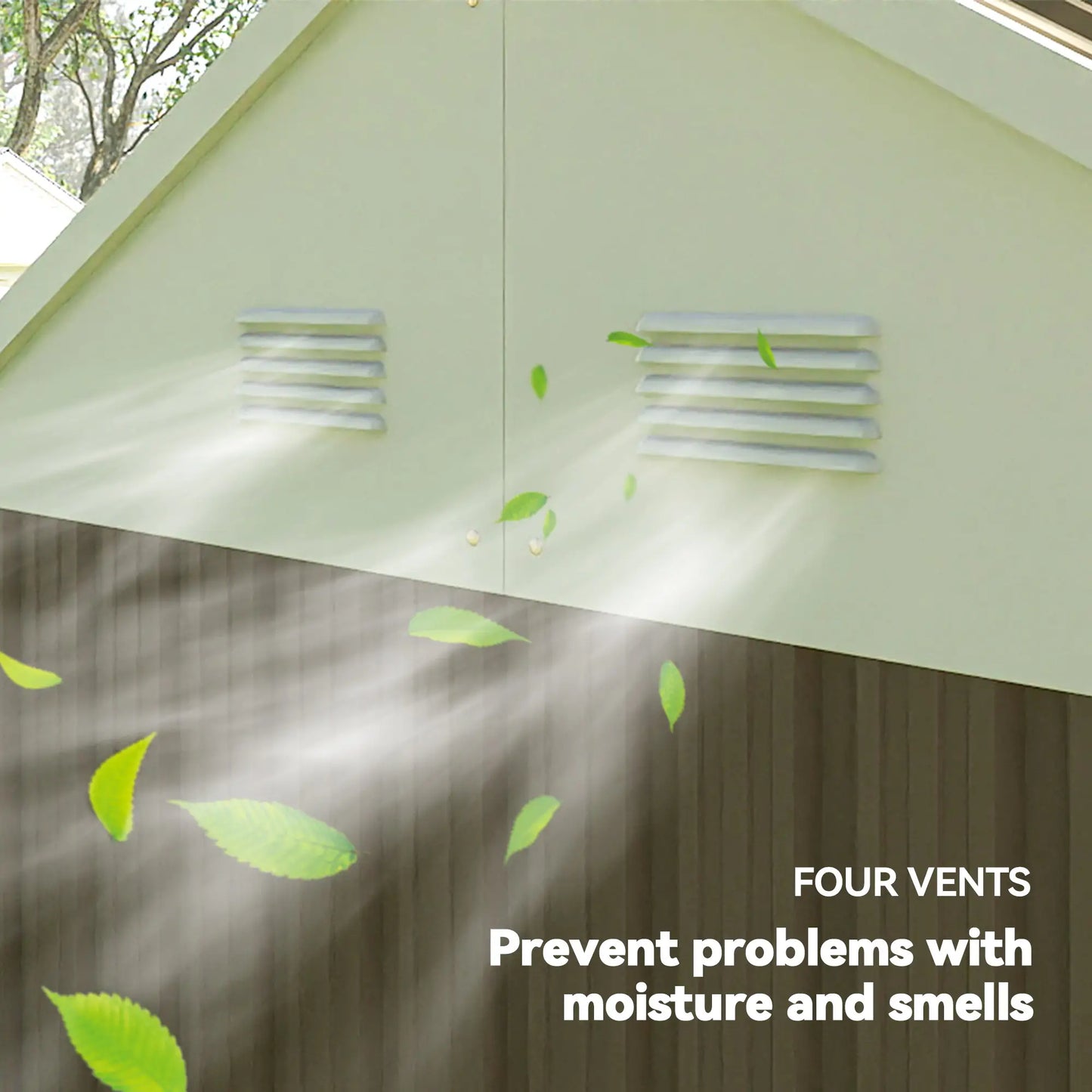 8.5' x 5.5' Metal Garden Shed, Outdoor Storage, Lockable Door, Light Grey Sheds at Gallery Canada