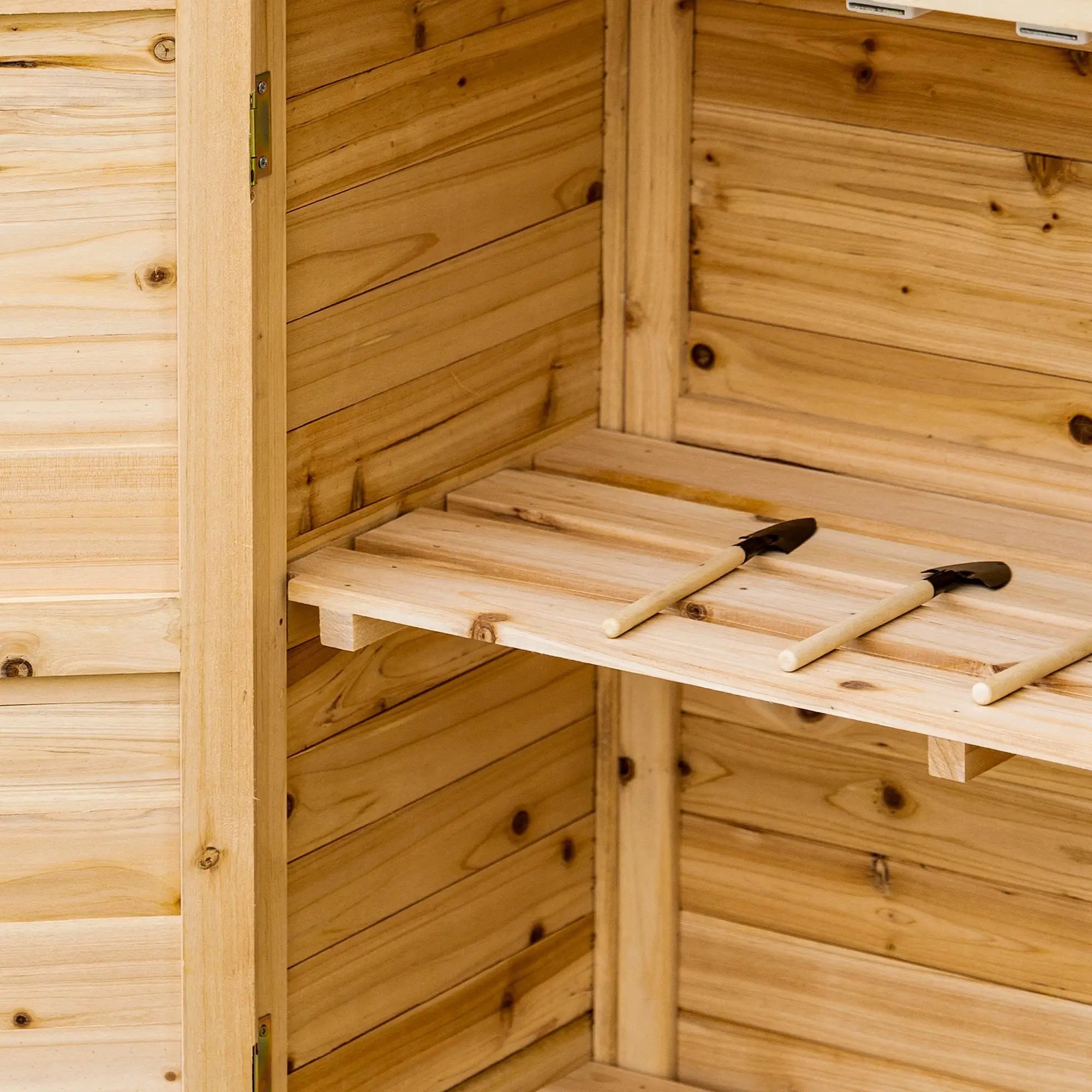 Wood Garden Shed, Compact Outdoor Storage Cabinet, Natural Sheds at Gallery Canada
