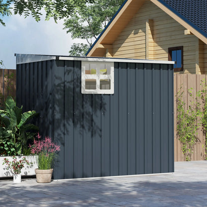 4' x 6' Outdoor Storage Shed, Metal Garden Shed with Window Sheds at Gallery Canada