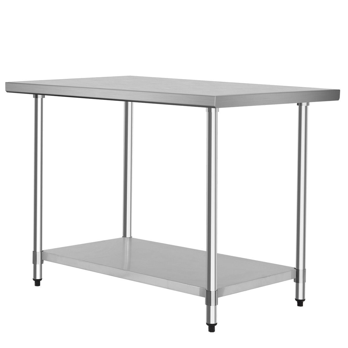 30 x 48 Inch Stainless Steel Table, Commercial Kitchen Worktable, Silver