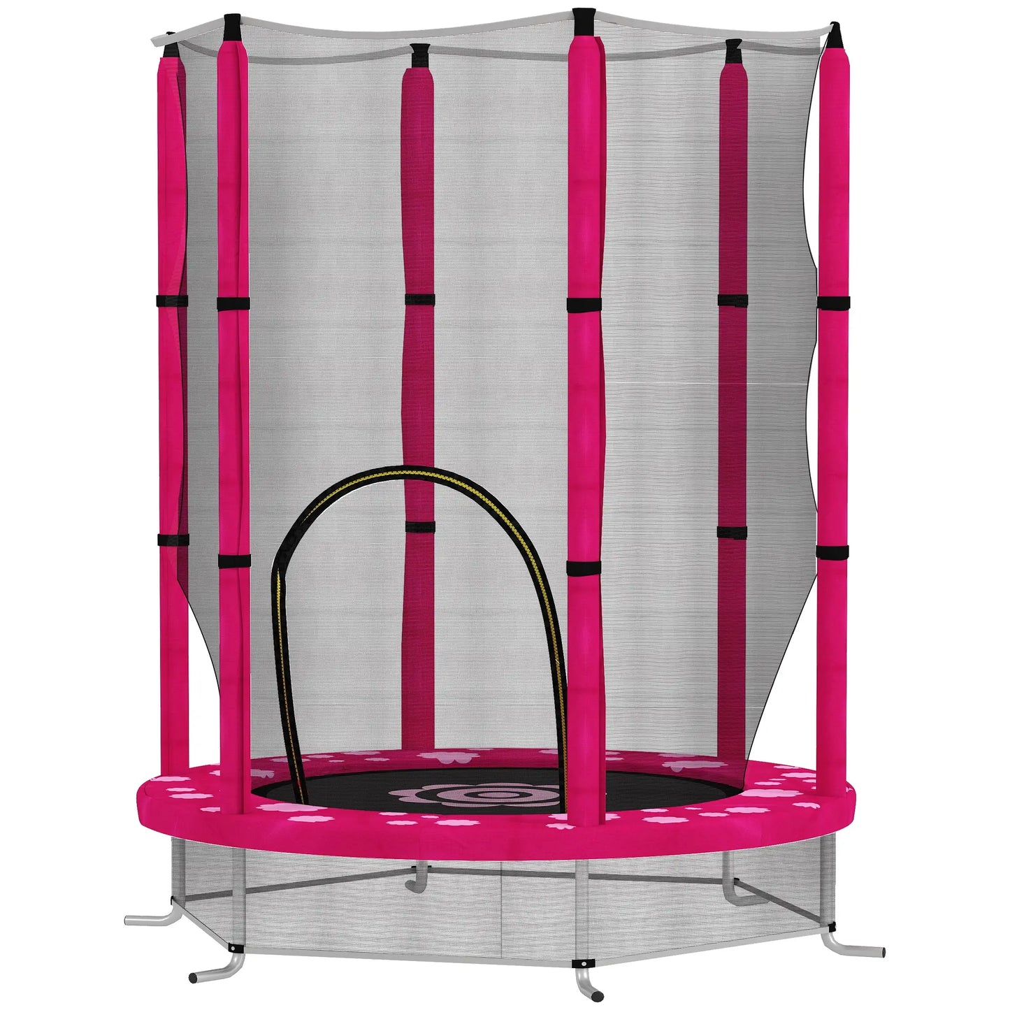 55" Toddler Trampoline, Safety Enclosure Net, Indoor Outdoor, Ages 3-6, Pink Trampolines Pink at Gallery Canada