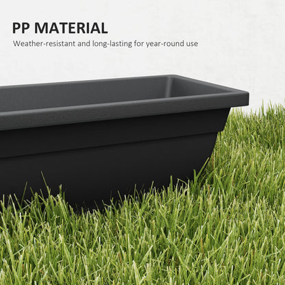 Rectangular Flower Pots, 7 Pack 23 Inches, Garden Planters, Black Garden Accessories at Gallery Canada