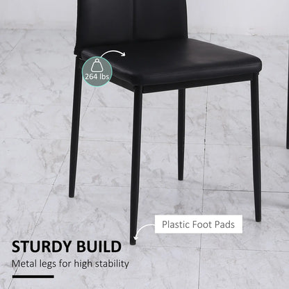 Modern Dining Chairs Set of 4, Upholstered High Back, Black Bar Stools at Gallery Canada