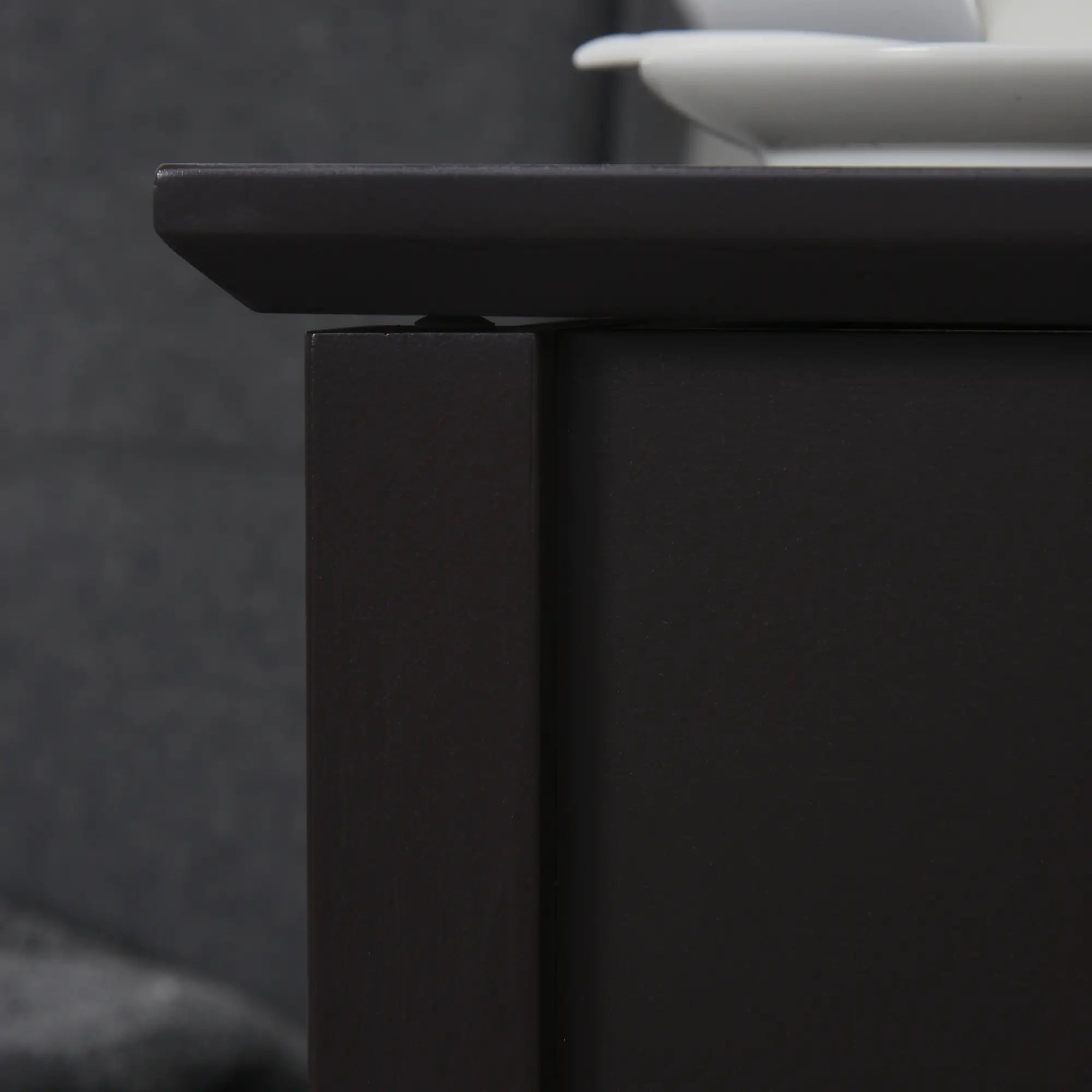 Flip Top End Side Table with Cabinet, Bottom Shelf, Dark Coffee Side Tables at Gallery Canada