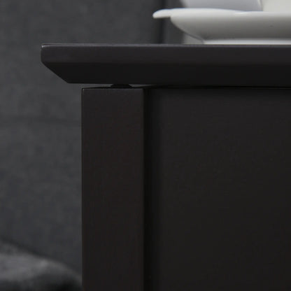 Flip Top End Side Table with Cabinet, Bottom Shelf, Dark Coffee Side Tables at Gallery Canada