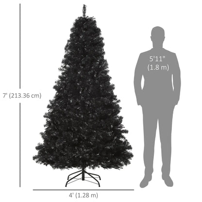 7ft Artificial Christmas Tree, Indoor Holiday Decoration, Black Artificial Christmas Trees at Gallery Canada