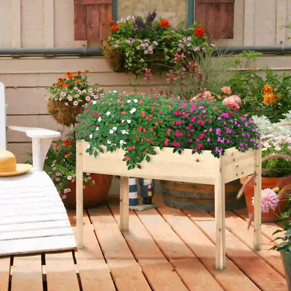 46'' x 24'' Raised Garden Bed, Wooden Elevated Planter Box, Non-Woven Liner Elevated Garden Beds at Gallery Canada