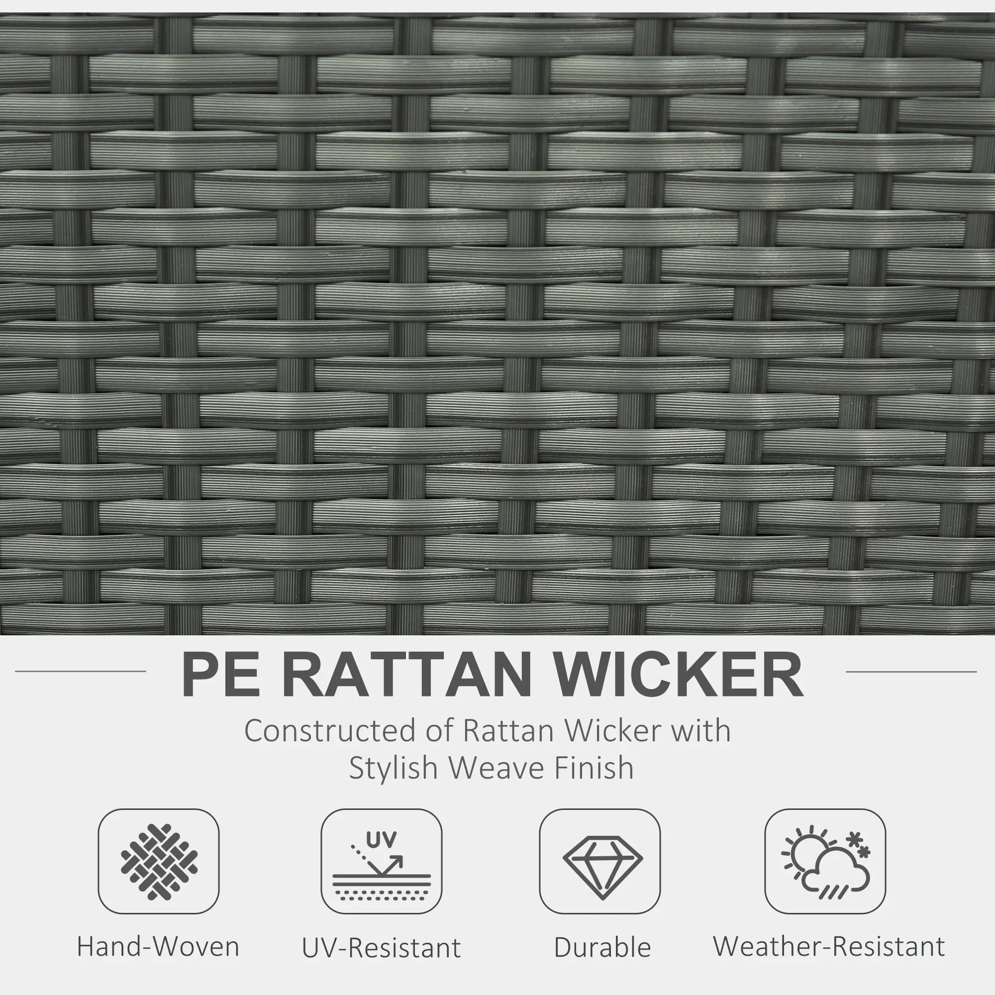 6-Piece PE Wicker Patio Sectional Set, Sofa, 2 Chairs, 2 Footstools, Table, Orange Patio Furniture Sets at Gallery Canada