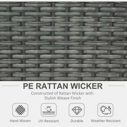 6-Piece PE Wicker Patio Sectional Set, Sofa, 2 Chairs, 2 Footstools, Table, Orange Patio Furniture Sets at Gallery Canada