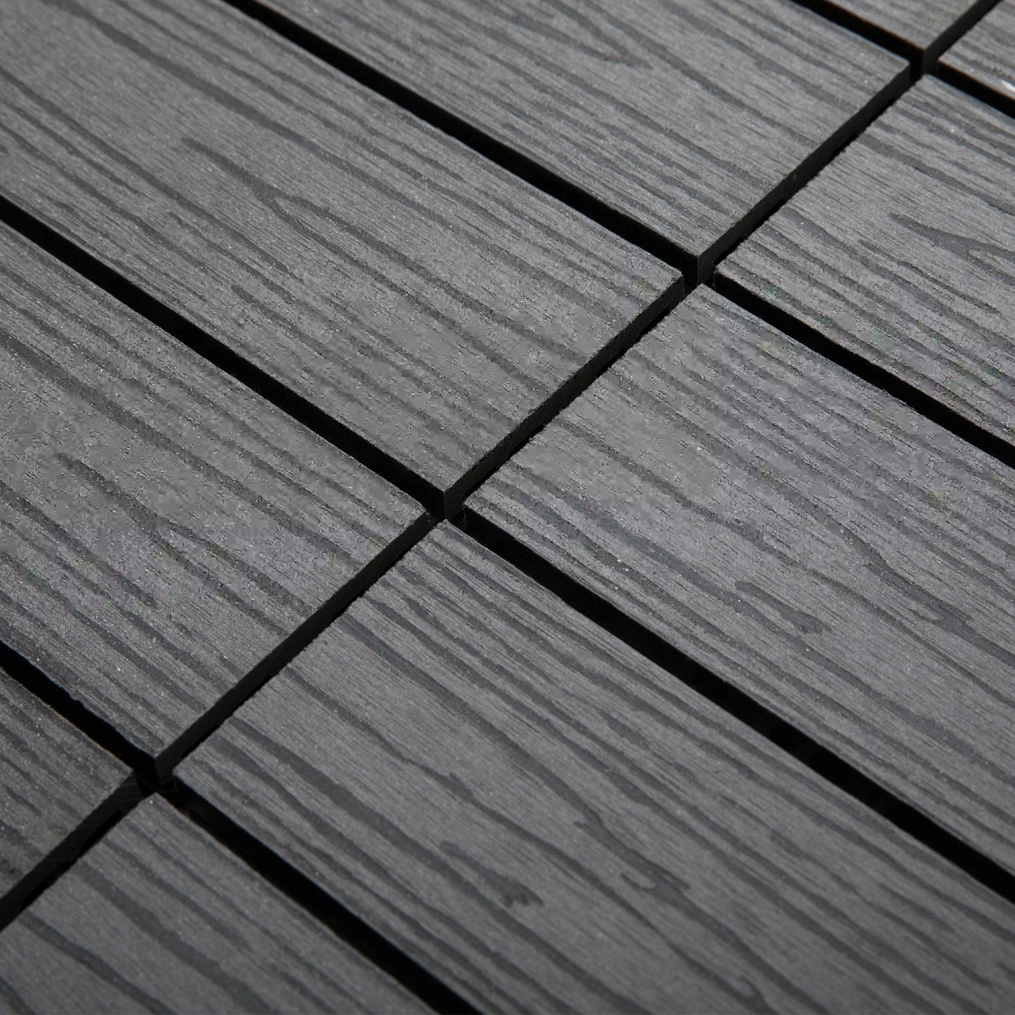 Outdoor Tiles, 11 Pack 12" x 12" WPC Interlocking Deck Tiles Deck Tiles at Gallery Canada