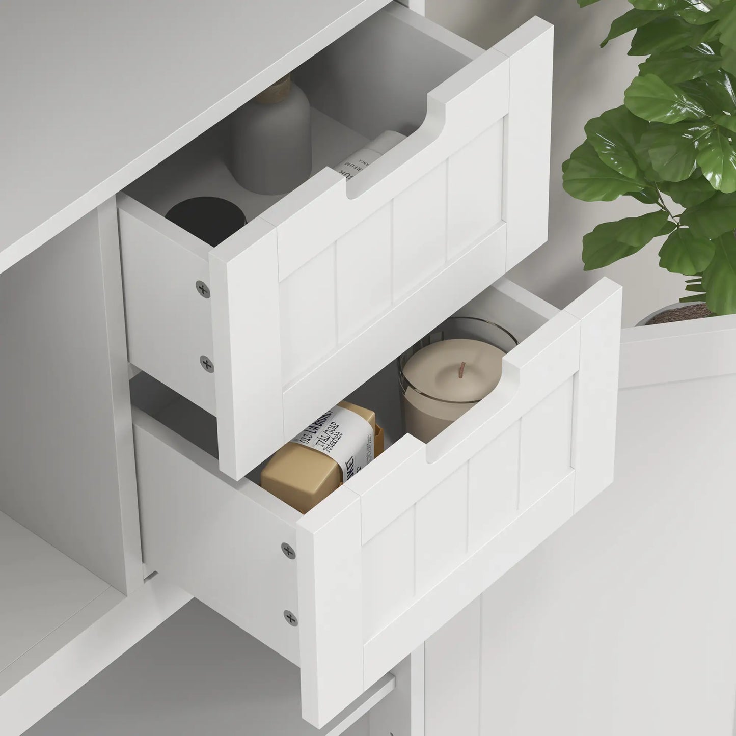 Tall Bathroom Storage Cabinet, Adjustable Shelves, White Bathroom Cabinets at Gallery Canada