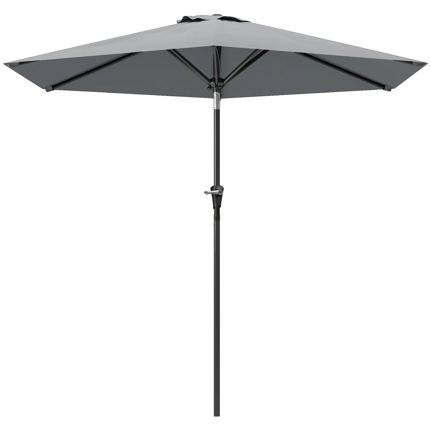 Outdoor Patio Sun Umbrella, 6 Ribs, Light Grey Patio Umbrellas Light Grey at Gallery Canada
