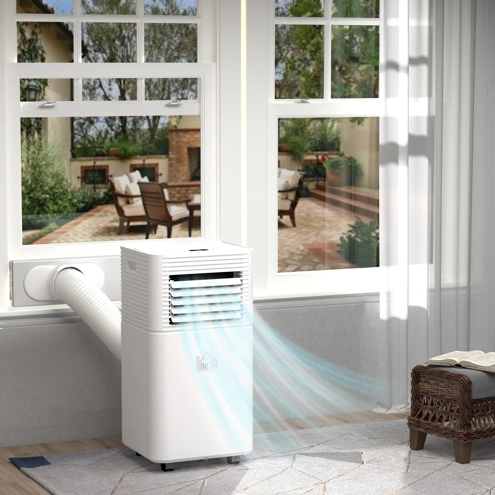 10000 BTU Portable Air Conditioner, Fan, Dehumidifier, Remote, 24H Timer, White Air Conditioner at Gallery Canada