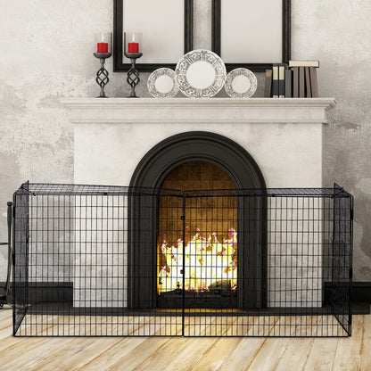 Extendable Fireplace Screen, Metal Mesh Spark Guard, Black Fireplace Screens at Gallery Canada