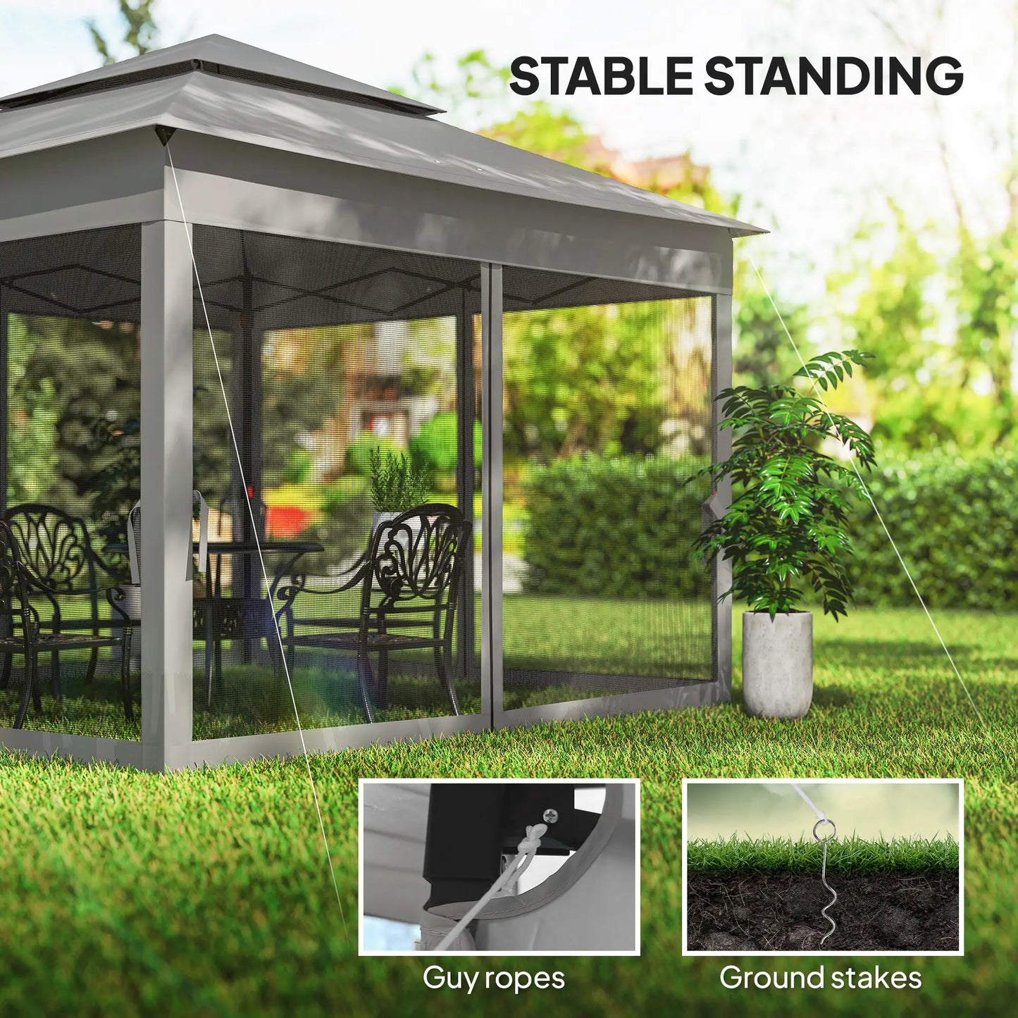 11' x 11' Pop Up Canopy, 2-Tier Soft Top Shelter, Dark Grey Pop Up Canopies at Gallery Canada