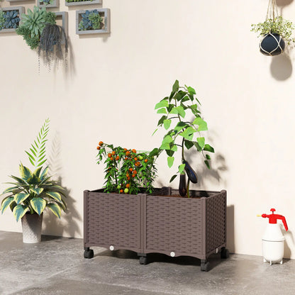 Plastic Raised Garden Bed, Self Watering Planter Box With Drainage Holes Raised Garden Beds at Gallery Canada