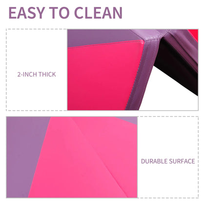 4'x10'x2" Folding Gymnastics Mat, Pink and Purple Gymnastics Mats at Gallery Canada