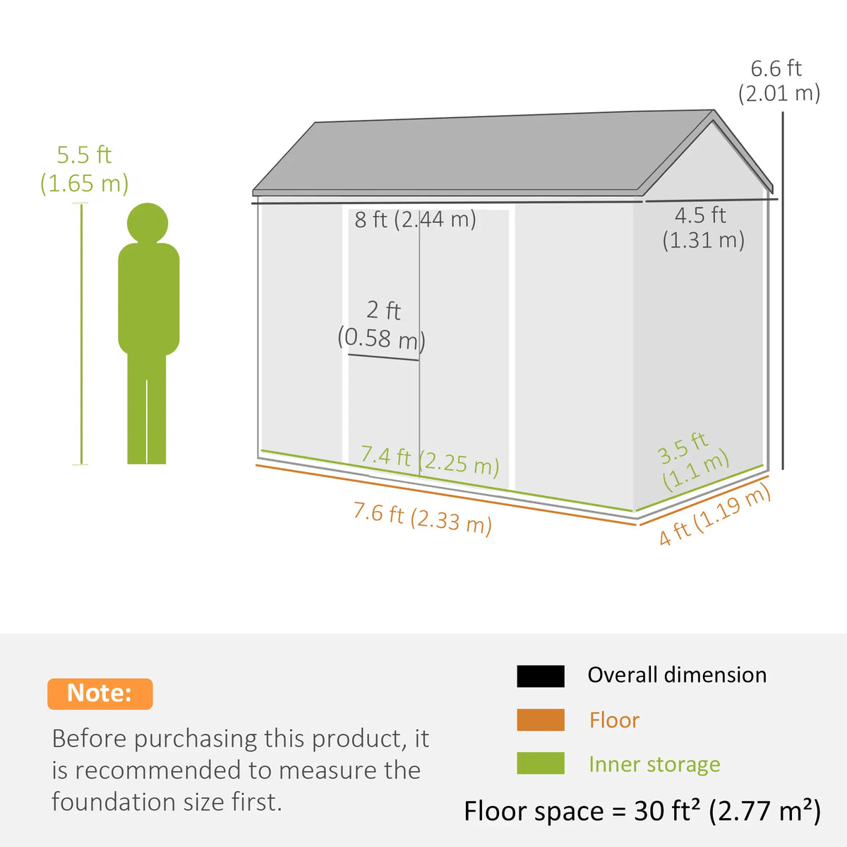 8 x 4 ft Dark Grey Resin Garden Shed, Wood-Effect Outdoor Storage, Dark Grey Sheds at Gallery Canada