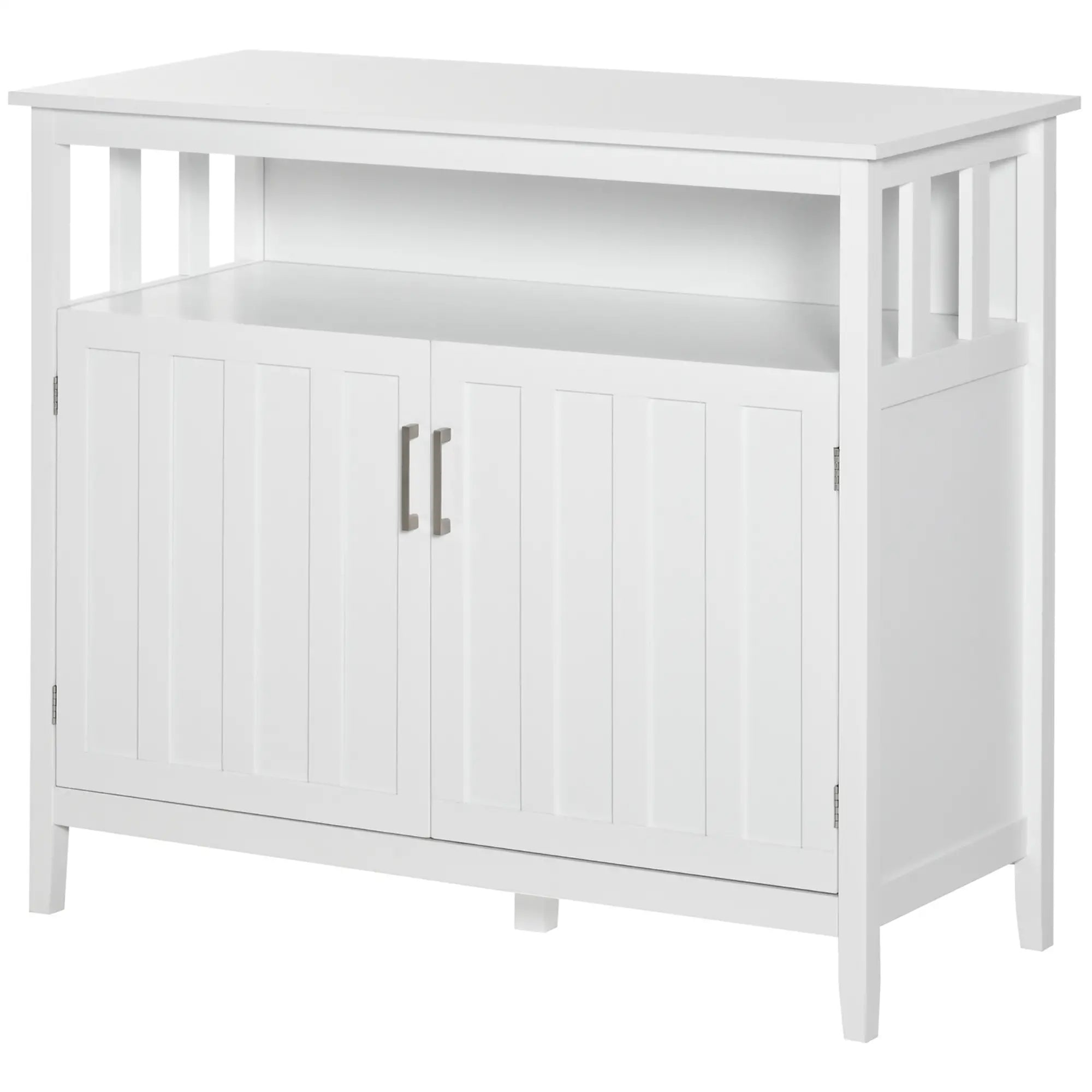 Sideboard Buffet Cabinet, 2 Doors, Adjustable Shelves, Kitchen Dining, White Bar Cabinets at Gallery Canada