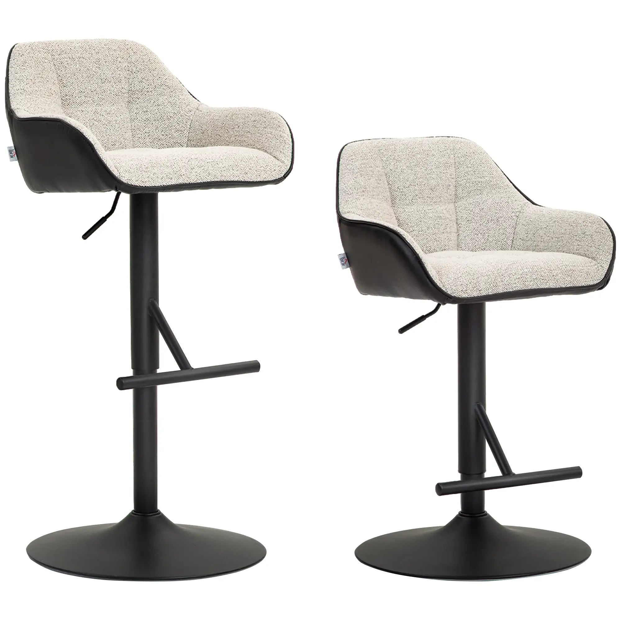 Swivel Counter Height Barstools Set of 2, Adjustable Height, Light Grey Bar Stools at Gallery Canada