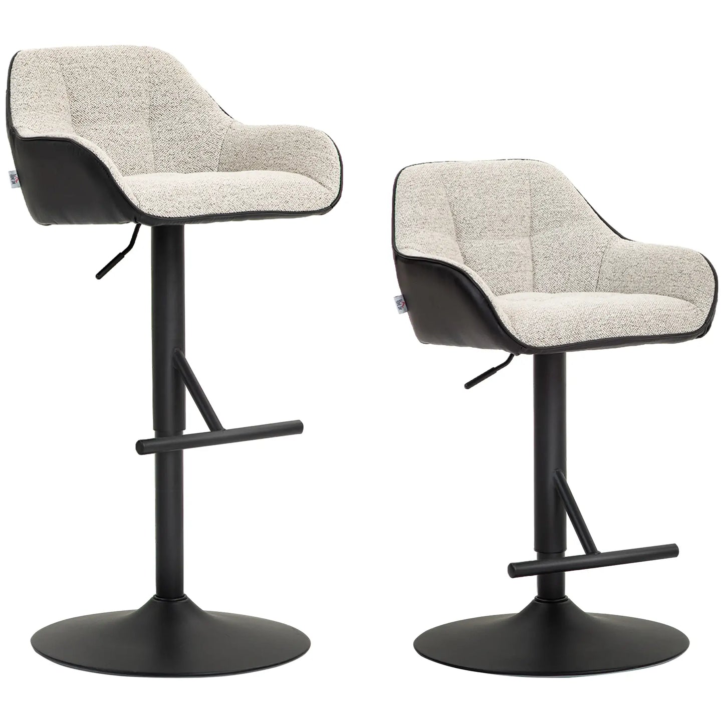 Swivel Counter Height Barstools Set of 2, Adjustable Height, Light Grey Bar Stools at Gallery Canada