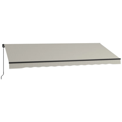 15' x 10' Retractable Awning, UV Resistant Sunshade Shelter, Light Grey Window Awnings Light Grey at Gallery Canada