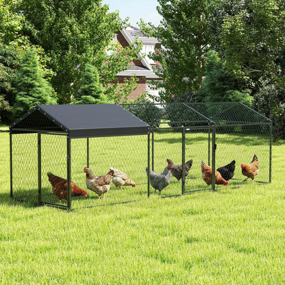 Large Metal Chicken Coop, Waterproof Cover, 3-5 Poultry, Outdoor Cage Chicken Coops at Gallery Canada