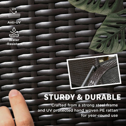 Outdoor Lounger, Deck Chair with Headrest, 5-Level Adjustable, Deep Coffee, Navy Blue Chaise Loungers at Gallery Canada