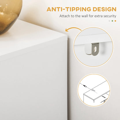 Accent Sideboard, Kitchen Storage Cabinet, 4 Doors, Adjustable Shelves, White Bar Cabinets at Gallery Canada