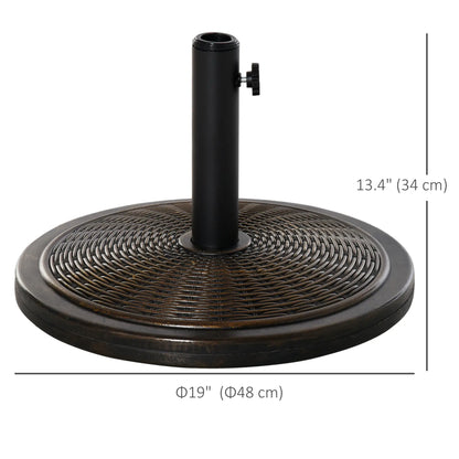 29LBS Offset Patio Umbrella Stand, Fits Φ1.4", Φ1.5", Φ1.9", Black Umbrella Bases at Gallery Canada
