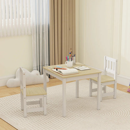 Kids Table And Chairs Set, Toddler Table And 2 Chair Set, Natural Kids Table Sets at Gallery Canada