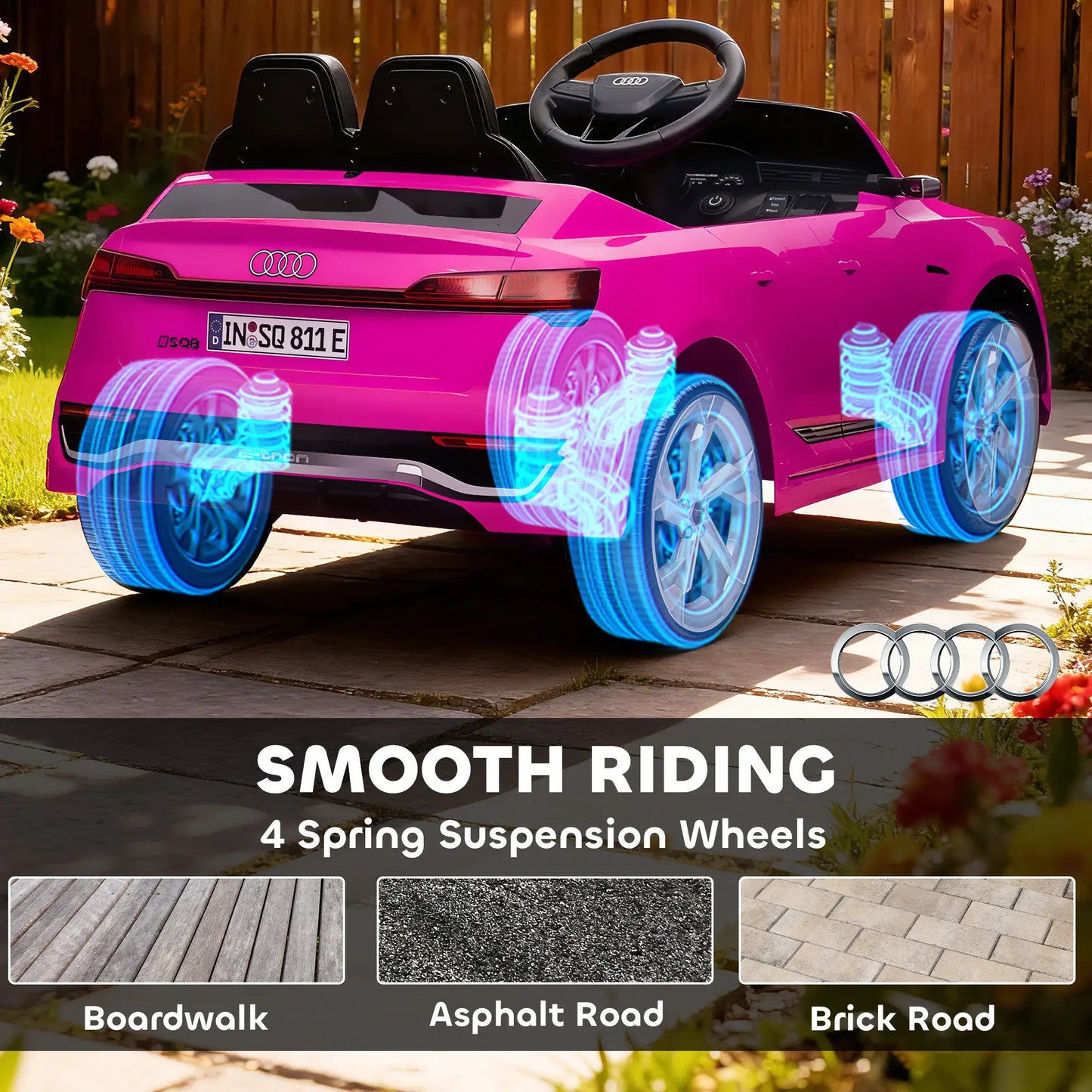 12V Kids Electric Car, Audi Q8 etron Sportback, Remote Control, Pink Electric Toy Cars at Gallery Canada