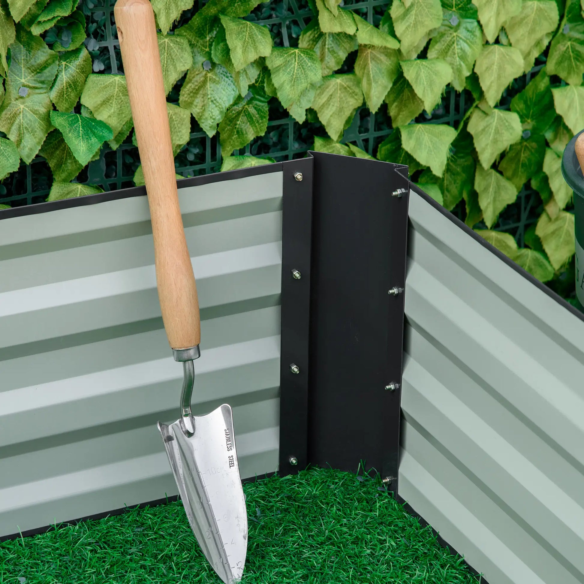 95" x 36" x 12" Galvanized Raised Garden Bed, Metal Planter Box for Flowers, Herbs, Succulents, Grey Galvanized Planter Boxes at Gallery Canada