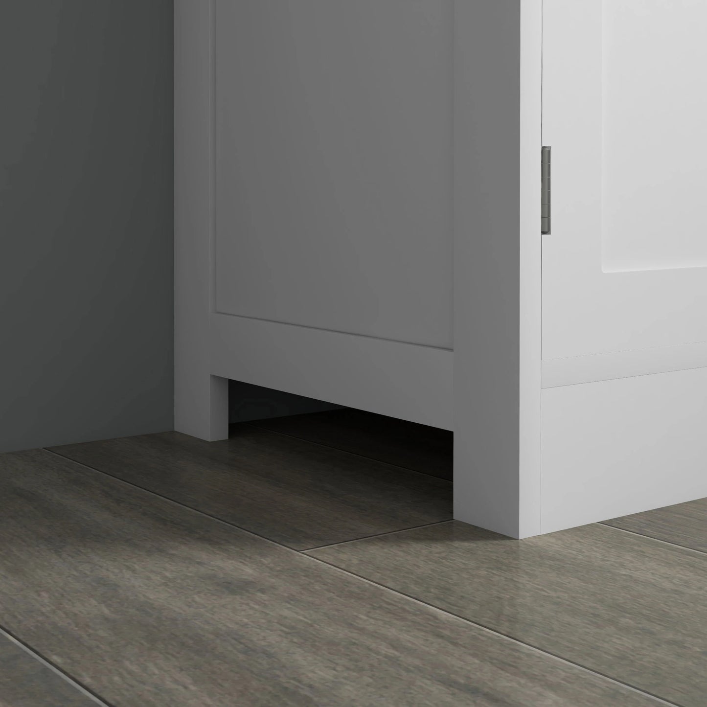 Modern Sideboard Cabinet, Glass Doors, 4-Tier Shelving, Adjustable Shelves Kitchen Pantry Cabinets at Gallery Canada