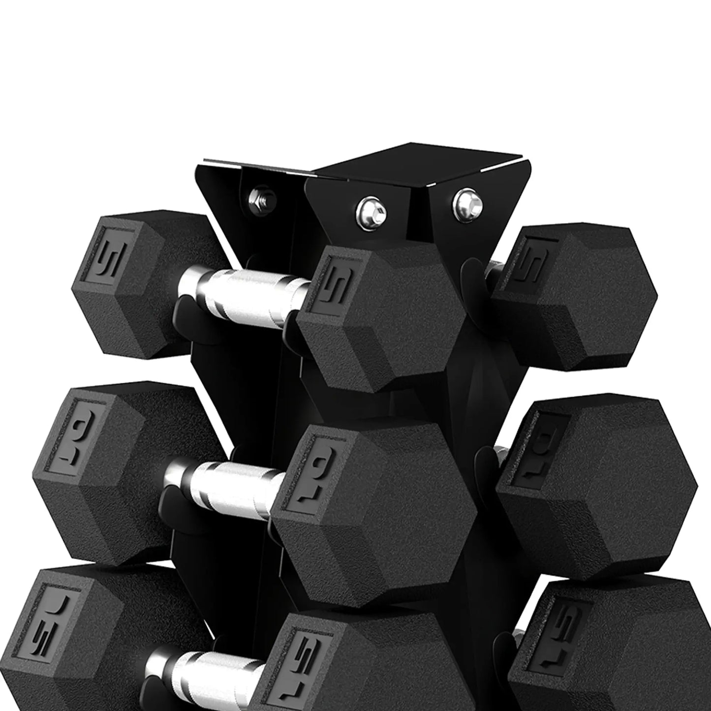 Ensemble d'haltères hexagonaux avec support vertical, 210 lb