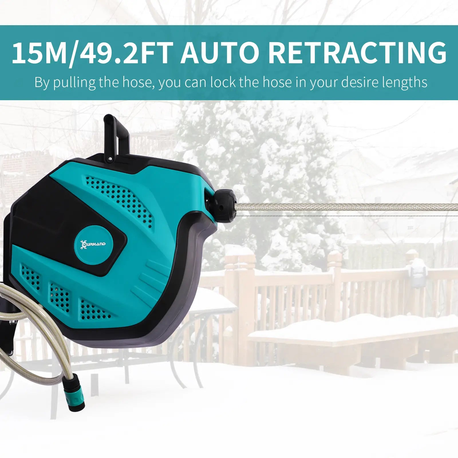 Retractable Garden Hose Reel, 1/2