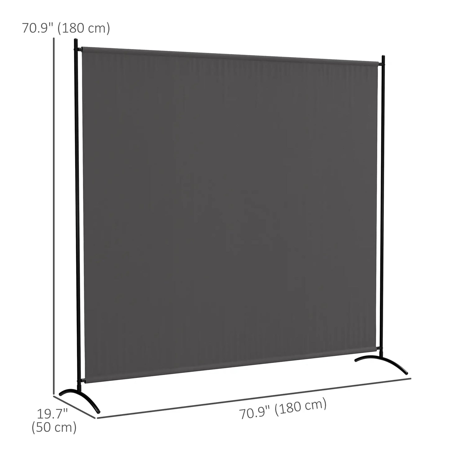Single Panel Room Divider, UV30+ Privacy Screen, Dark Grey Side Awnings at Gallery Canada