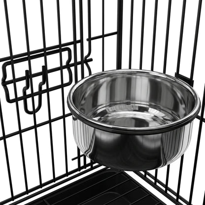 Bird Cage Portable w/ Slide-Out Tray Travel Cage for Parakeets w/ Perch &; Food Bowls Black Bird Cages at Gallery Canada