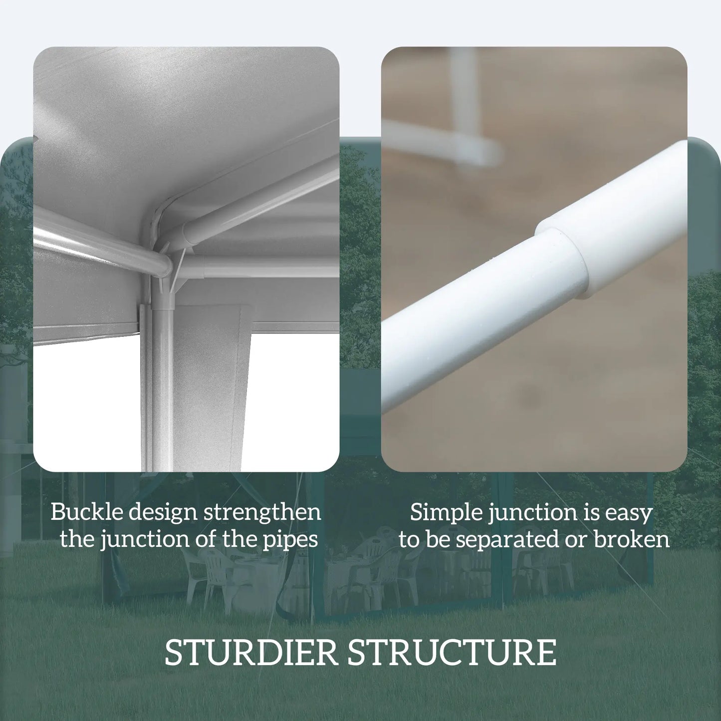 10x10ft Portable Party Tent, Folding Garden Canopy, Outdoor Shelter, White Canopy Tents at Gallery Canada