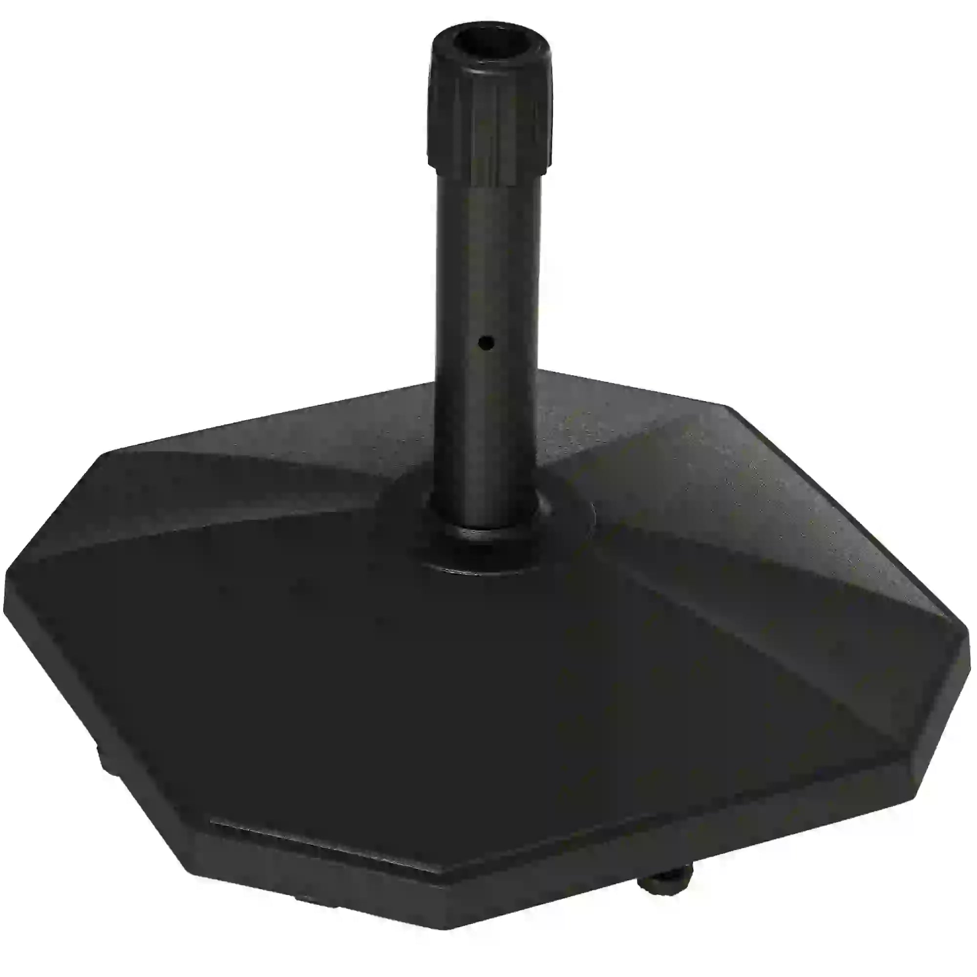 48lbs Concrete Umbrella Base, Outdoor Stand for Lawn, Deck, Garden, Black Umbrella Bases Black at Gallery Canada