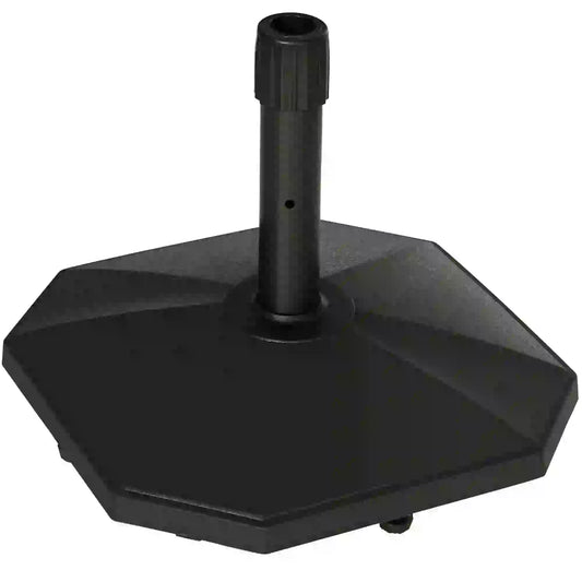 48lbs Concrete Umbrella Base, Outdoor Stand for Lawn, Deck, Garden, Black Umbrella Bases Black at Gallery Canada