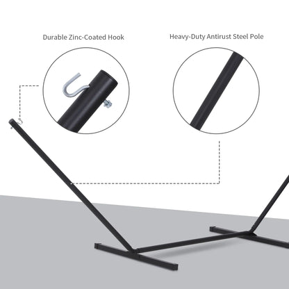 11.8'L Heavy Duty Hammock Stand, Straight Pole, Outdoor Use, Black Hammock Stands at Gallery Canada