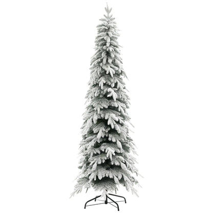 7ft Flocked Artificial Christmas Tree, 800 Tips, Auto Open, Steel Base, Green Flocked Christmas Trees at Gallery Canada
