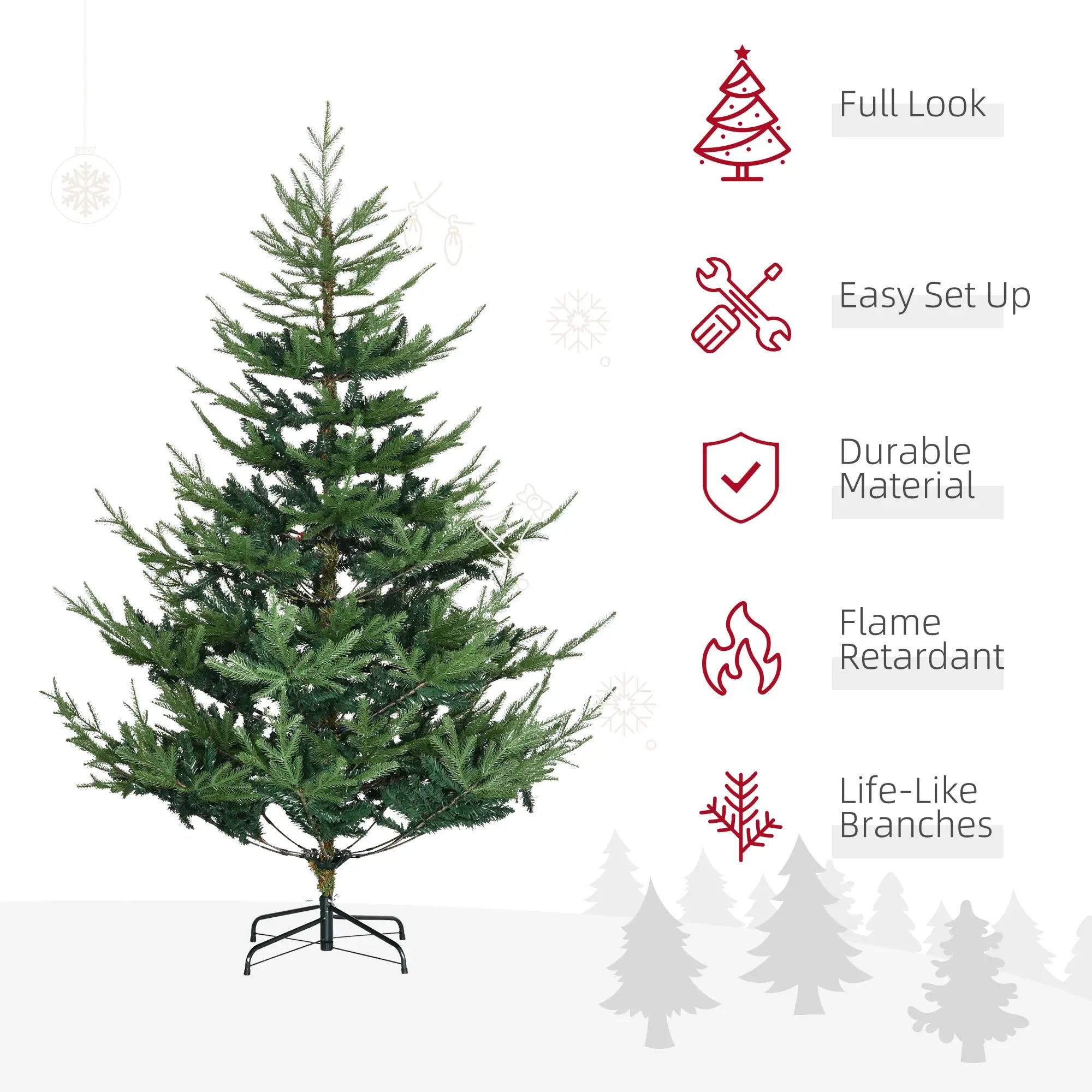 6ft Artificial Christmas Tree, Metal Base, Xmas Tree Artificial Christmas Trees at Gallery Canada
