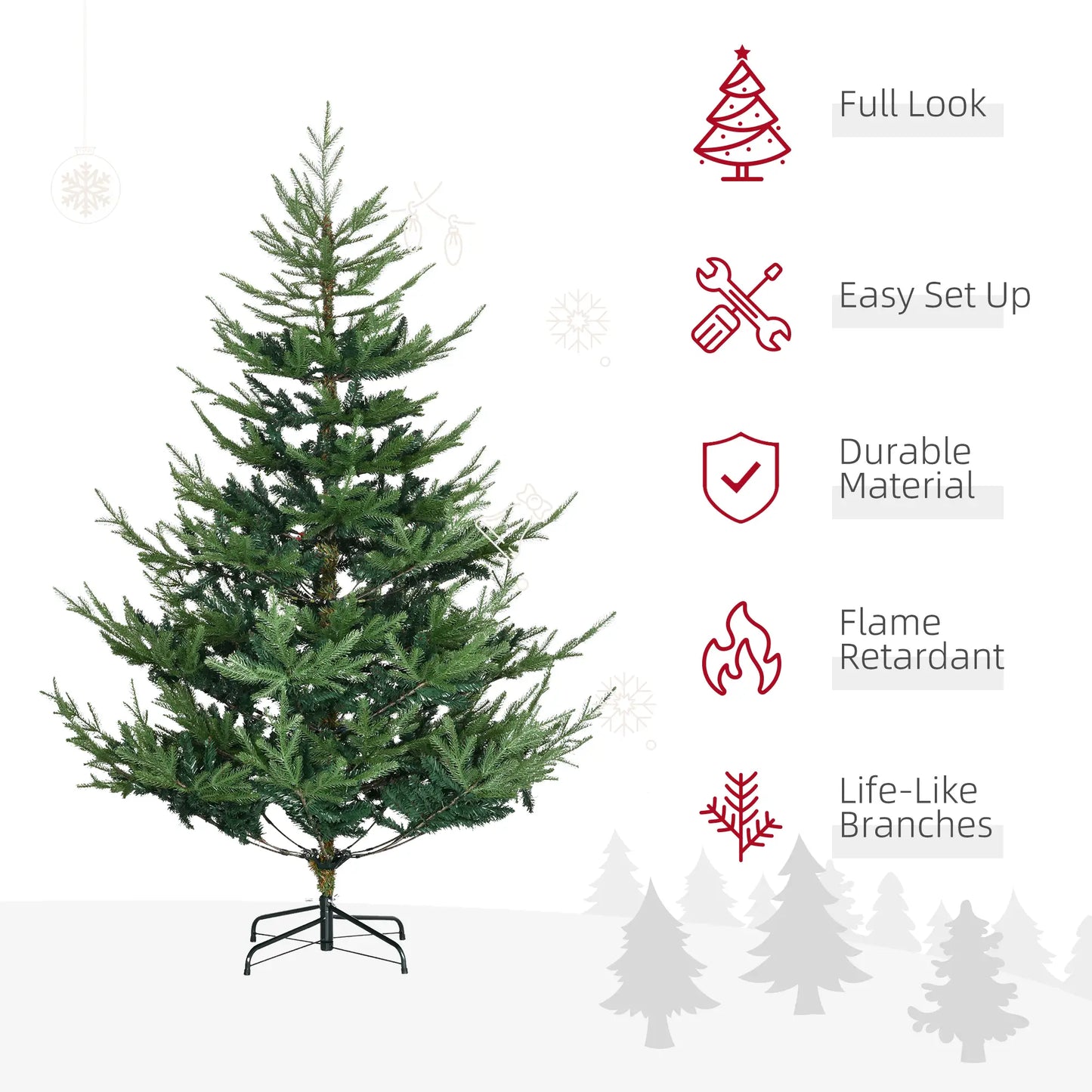 6ft Artificial Christmas Tree, Metal Base, Xmas Tree Artificial Christmas Trees at Gallery Canada