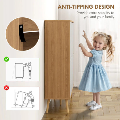 Shoe Storage Cabinet, 4 Flip Drawers, Adjustable Shelf, Holds 8-16 Pairs, Natural Shoe Storage Cabinets & Racks at Gallery Canada