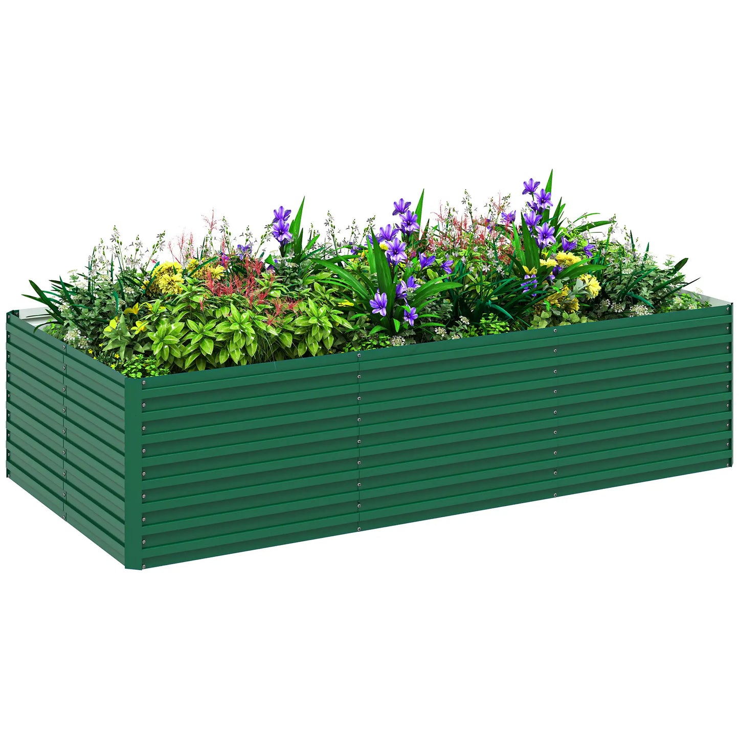 8' x 4' x 2' Raised Garden Bed, Galvanized Planter Box, Green Raised Garden Beds at Gallery Canada