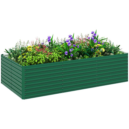 8' x 4' x 2' Raised Garden Bed, Galvanized Planter Box, Green Raised Garden Beds at Gallery Canada
